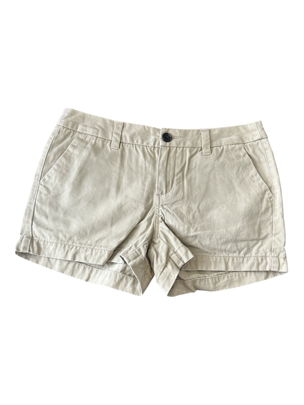 Merona Women Beige 100% Cotton Blend Casual Shorts Size 2